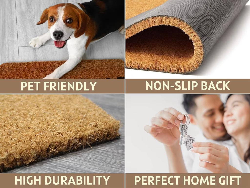 Text Logo Doormat Unique Design Anti-slip Absorbent Welcome Mat Indoor Outdoor Entryway Carpet Home Company Bathroom Rug