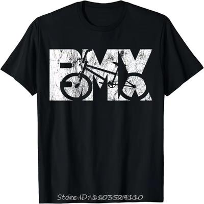 Крутая винтажная футболка для велосипеда BMX для байкеров, мальчиков и девочек, футболка с круглым вырезом, женская одежда, топы, винтажная одежда для фитнеса, Ropa De Mujer
