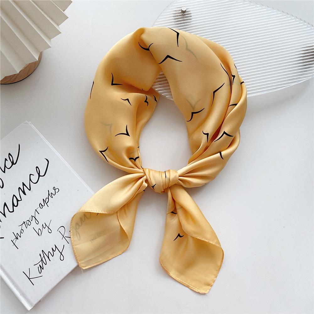 Fashion Decoration Scarf Hairband Tie Hair 70 Small Square Scarf Silk Scarf Women'S Spring And Autumn Versatile Small Scarf Professional Scarf