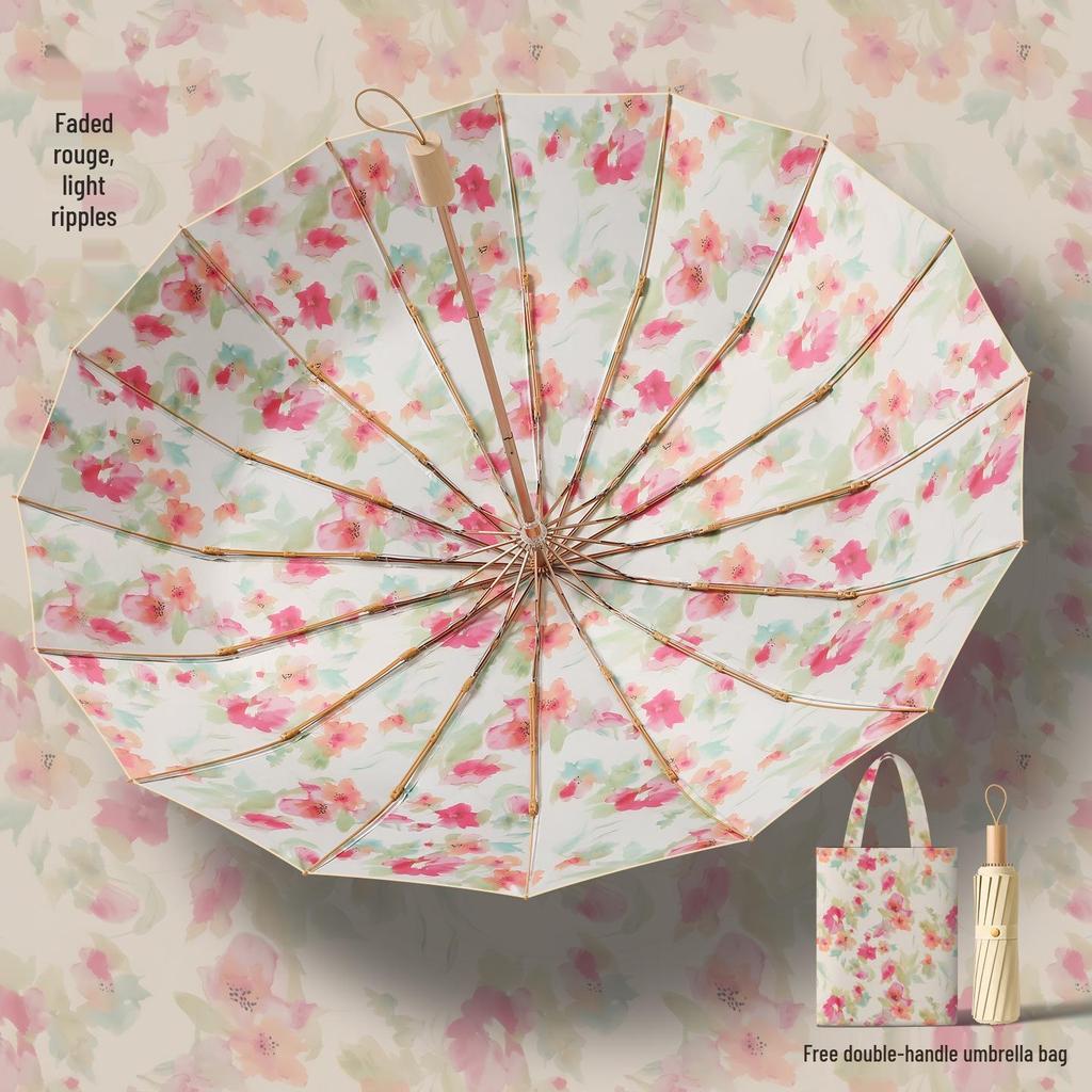 Элегантный китайский зонт с 32 спицами, двойного назначения, с защитой от УФ-излучения