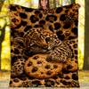 Leopard Cookies Blanket Personalized Name Flannel Blanket Soft Cozy Plush Throw for Sofa Bed Lightweight Home Décor