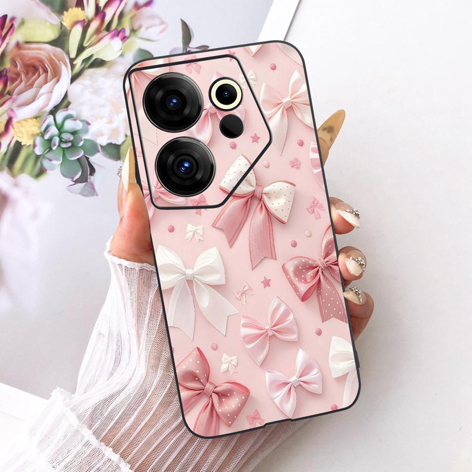 Чехол для Tecno Camon 20 Premier 20 Pro 4G 5G Camon20 Матовый Мягкий Бампер Чехол Крутой Мультяшный Роскошный Бабочка Цветок Funda