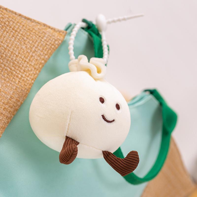 Dumpling Plush Steamed Buns Keychain Backpack Pp Cotton Stuffed Animal Gift Toy