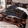 Custom Name Text 3Pcs Bedding Set Gremlins Gizmo Duvet Cover And Two Pillowcases