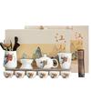 Dehua Ceramics National Tide Happy Event Repeatedly Breaking Teapot Suet Jade Kung Fu Tea Set High-end Annual Meeting