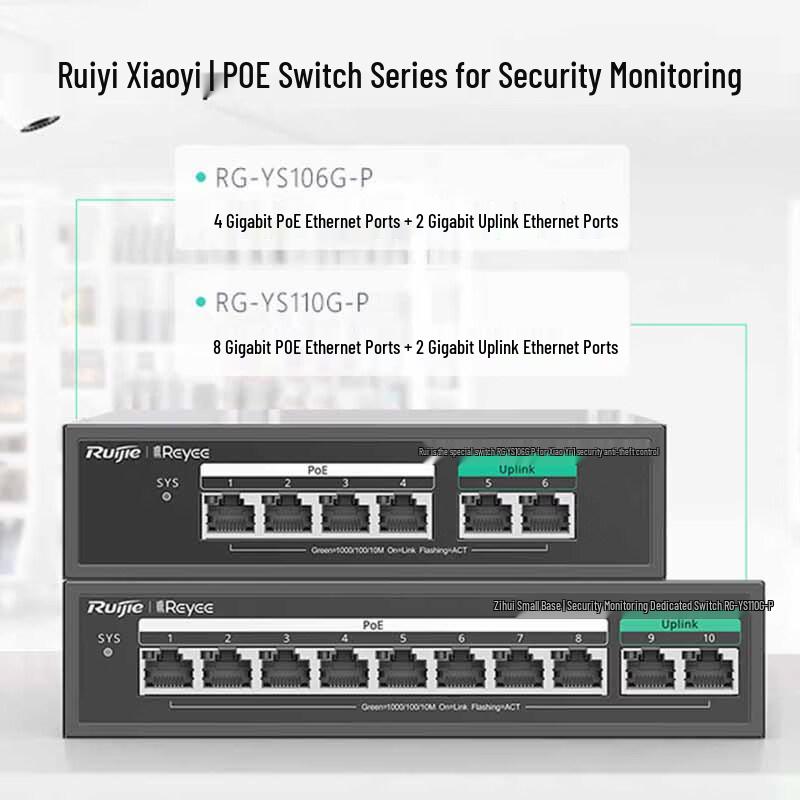Ruijie RG-YS110G-P 10-Port Gigabit PoE Surveillance Switch