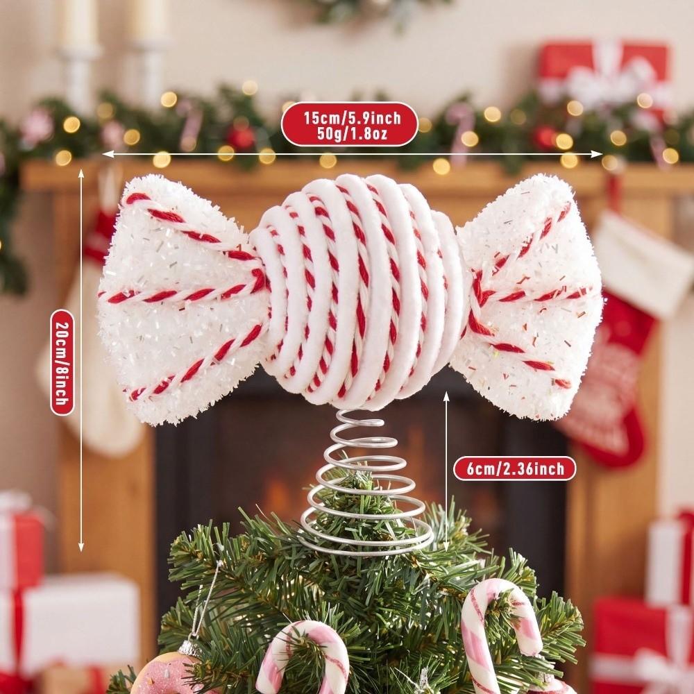 Creative Foam Candy Christmas Tree Topper Hanging Tree Top Style Xmas Tree Lollipop Ornament Xmas Tree Hat Decor Home Decor