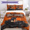 Мотоциклы Harley-davidson Напечатайте свое имя Комплект постельного белья Дышащий пододеяльник с наволочками Декор для дома Подарок на день рождения