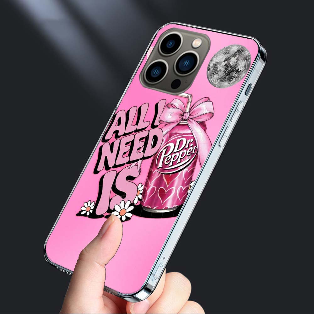 Чехол для телефона Вишневый D-Dr-P-Pepper Напиток Для Iphone 16E 15 Pro 14 Plus 17E 16 17 Pro Max Air 11 12 13 Mini Ударопрочный Capa Милый