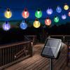 6M Solar Lamp Crystal Ball LED String Lights Flash Waterproof Fairy Light Outdoor Garden Christmas Wedding Decoration