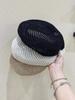 Summer Empty Breathable Black Temperament Beret Ladies Casual Painter Hat Beret