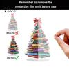 Unique Bookish Holiday Ornaments Stacked Book Christmas Tree Ornament, 2D Flat Stacking Hanging Decoration, Knowledge Symbol Decor Reading Theme