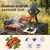 Funny BBQ Man Hot Dog Holders, 2026 New Reusable Stainless Steel Sausage Stands, Portable Hot Dog Roasters, Barbecue Grill Accessories 3 PCS