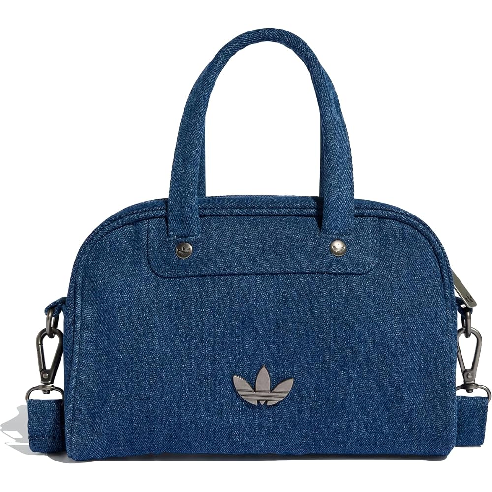 Adidas Adicolor Mini Bowling Denim Shoulder Bag, Navy, NS, Classic.