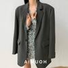 FASHION High-end Design Sense Women's Black Casual Small Blazer Women's 2025 New Fried Street Small Suit Clothes