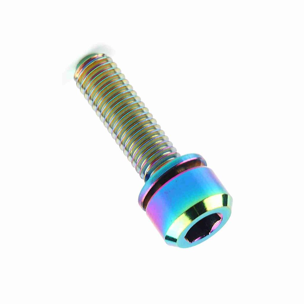   Alloy   Tapered   Screw With Washer For Mountain Bike(colorful)