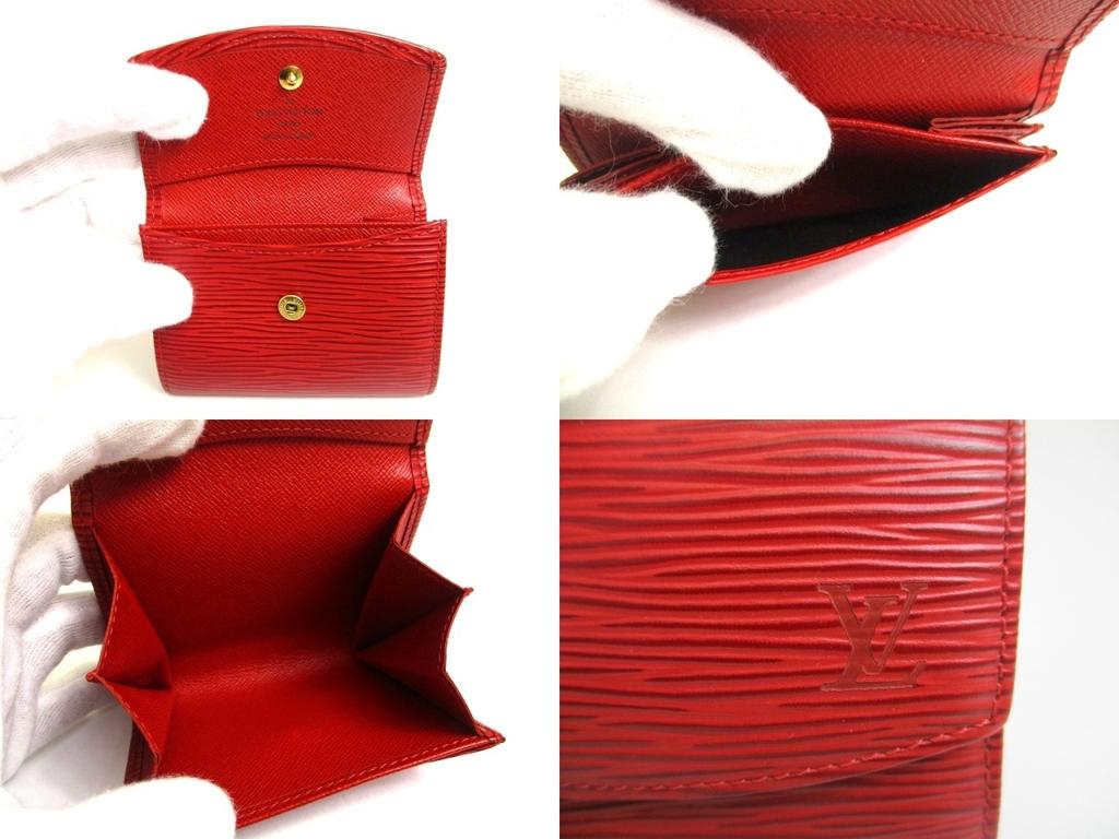 Подлинный кожаный кошелек LOUIS VUITTON Epi Red #a665, восстановленный