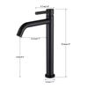 Tall Basin Sink Faucet Slim Black Chrome Bathroom Washbasin Water Mixer Tap Hot Cold Water Basin Crane Deck Mounted Bathroom Tap