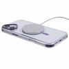 For iPhone 16 Clear Case Compatible with MagSafe Four Corners Anti-Drop PC+TPU Phone Cover - Purple