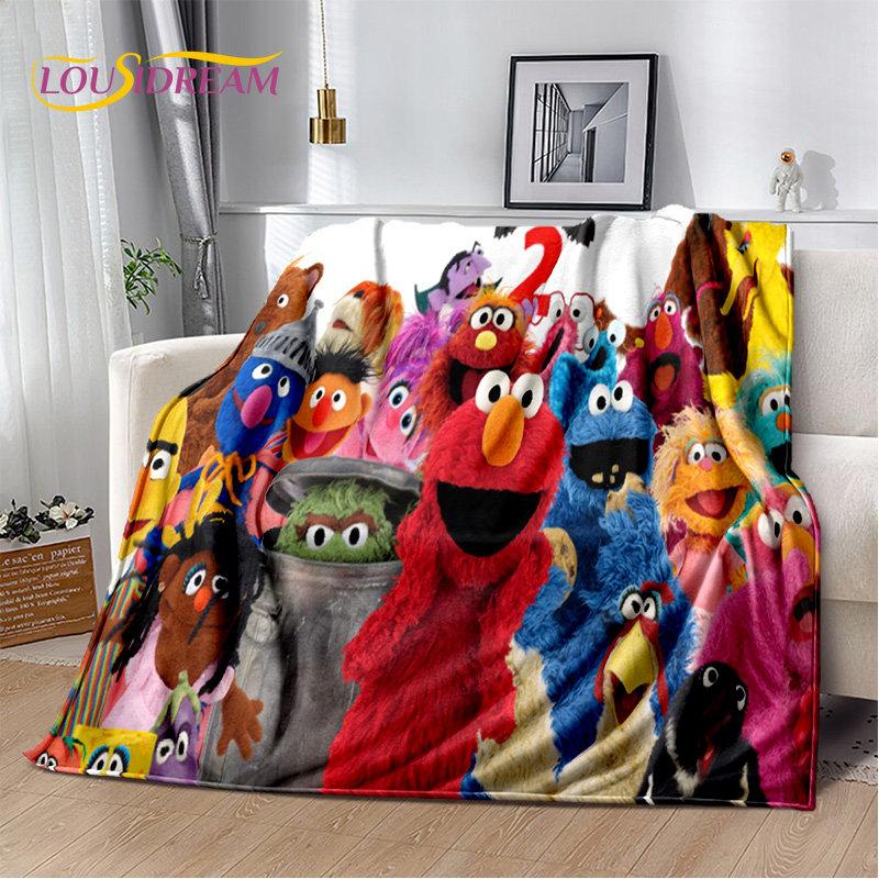 TV Sesame Street Cute Cartoon Soft Plush Blanket,Flannel Blanket Throw Blanket for Living Room Bedroom Bed Sofa Picnic Cover Kid