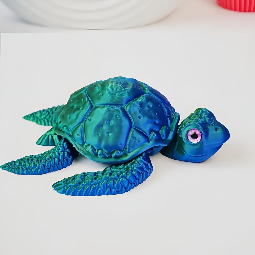 1Pc 3D Printed Turtle Ornament, Home Decoration Ornament Collection Hobby Halloween And Christmas Decoration, Home Decor [Eye Color Random]