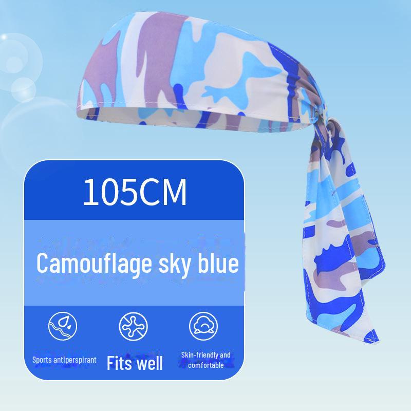 Летняя быстросохнущая теннисная повязка на голову Ice Silk и регулируемый пояс для защиты от пота для велоспорта и спорта