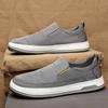 Модная мужская обувь Ice Silk Breathable Sneakers Новая повседневная обувь для мужчин Удобные прогулочные туфли на плоской подошве из парусины Slip on Loafers Zapatillas Hombre