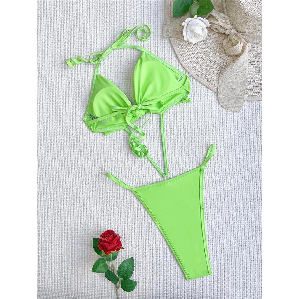 Сексуальный монокини с лямкой на шее и завязками, цельный купальник с открытой спиной, женский купальник, женский купальный костюм с ремешками, купальный костюм для плавания