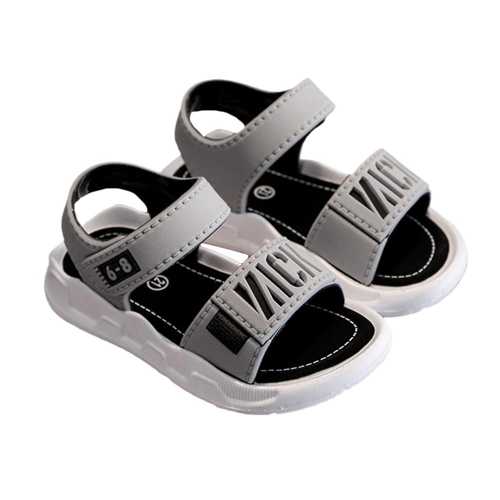 Boys Sliders Shoes Comfortable New Fashionable Soft Soled Outdoor Big Open Beach Sandals Shoe K F3C0