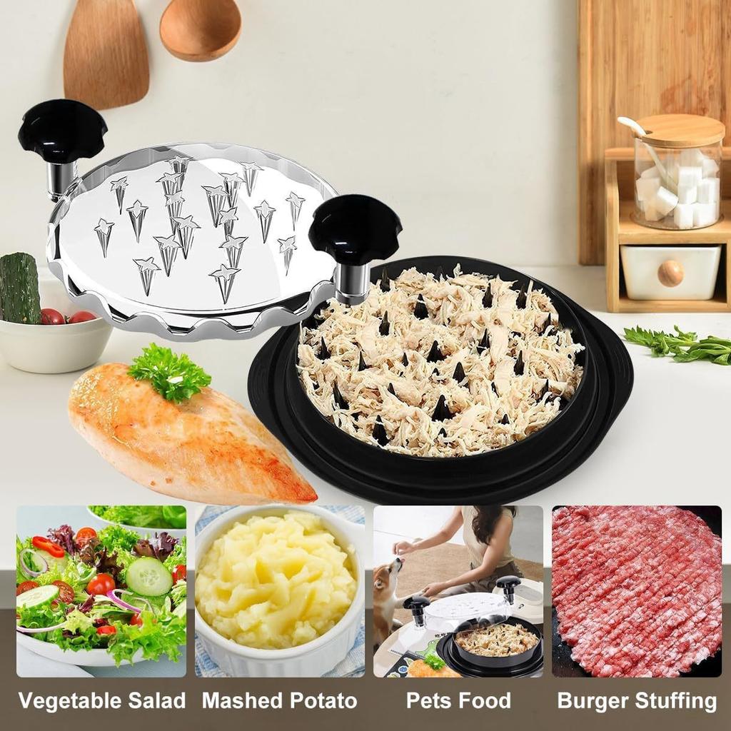 Многофункциональная измельчитель куриной грудки, мясорубка, овощерезка, детское питание, кухонный инструмент с пластиковыми лезвиями для домашнего использования, легко очищается, долговечен