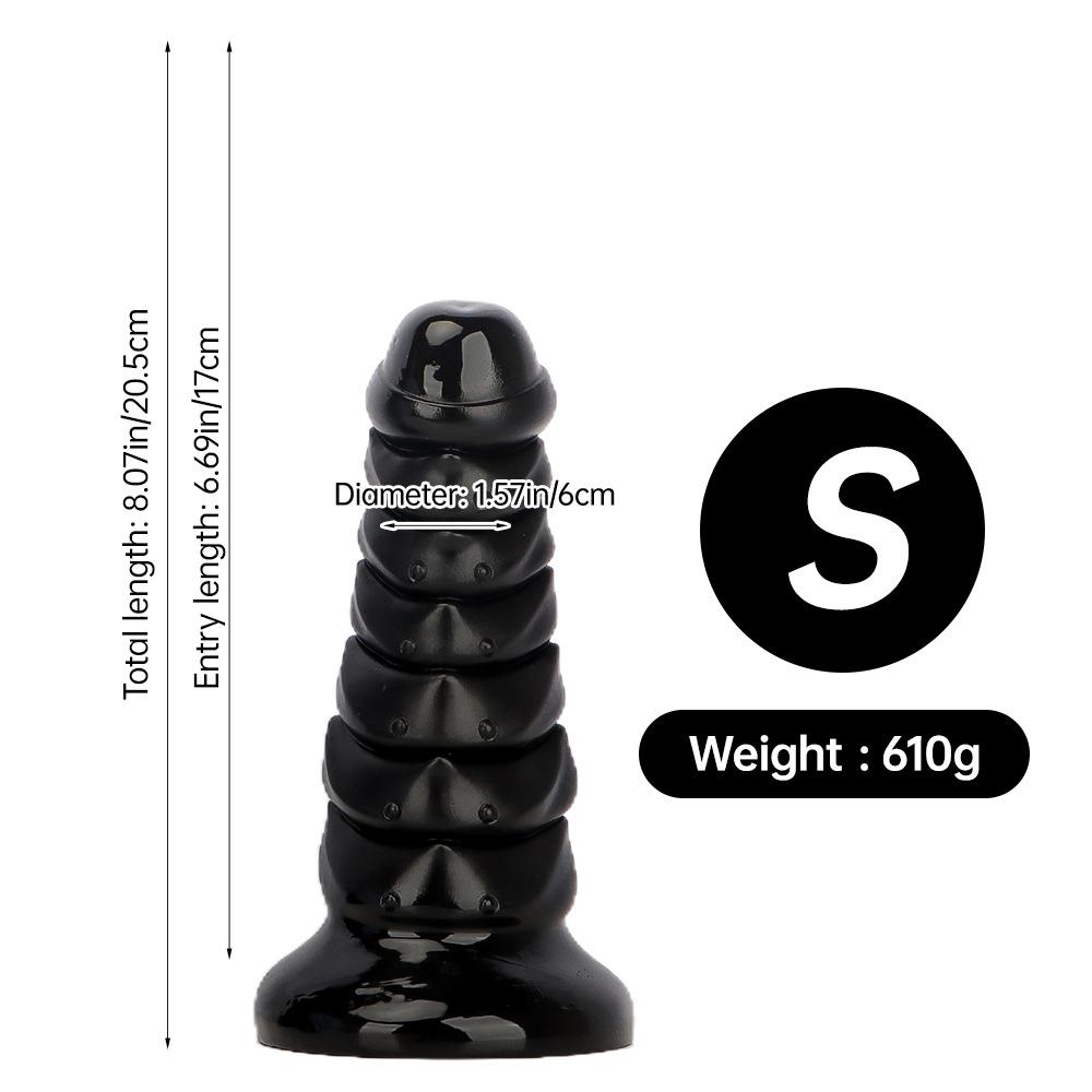 Гигантская ПВХ анальная пробка с присоской Большой размер Спиральная анальная пробка Шарики Расширитель ануса Мастурбатор Секс-игрушка