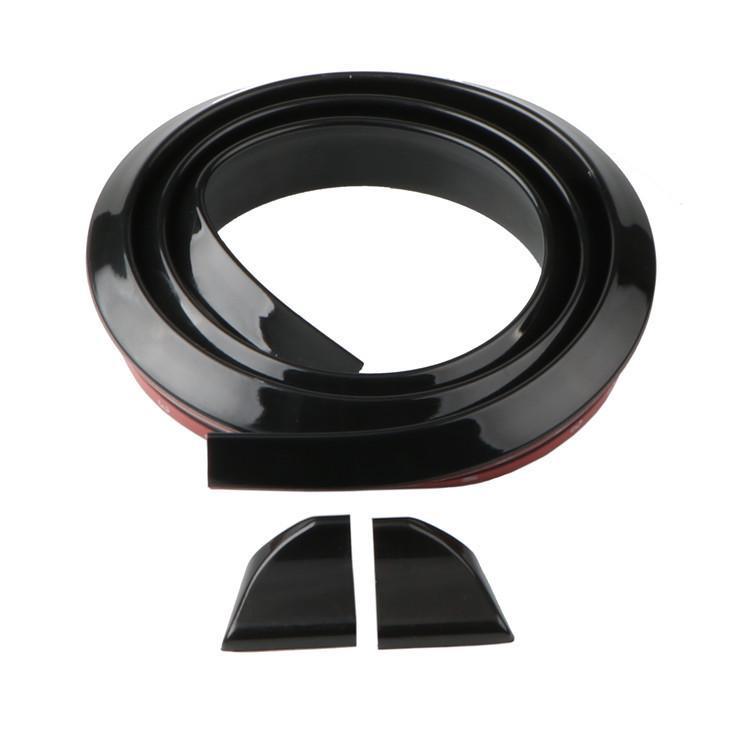 Universal Car Modification Rubber Tail Wing In Large, Small and Carbon Fiber Options with Pressure Wing and Rubber Strip.