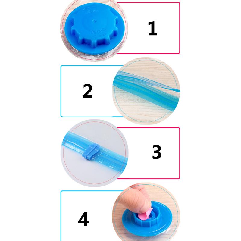 Vogue Space Saver Seal Saving Universal 9 Size Pratical Manually Organizer BagPump Compressed Vacuum Storage Bags Clear