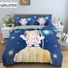 Cartoon Animal Duvet Cover Set Kids Lion Hippo Giraffe Pattern Bedding Set,Duvet Cover Comforter Bed Set Quilt Cover Pillowcase