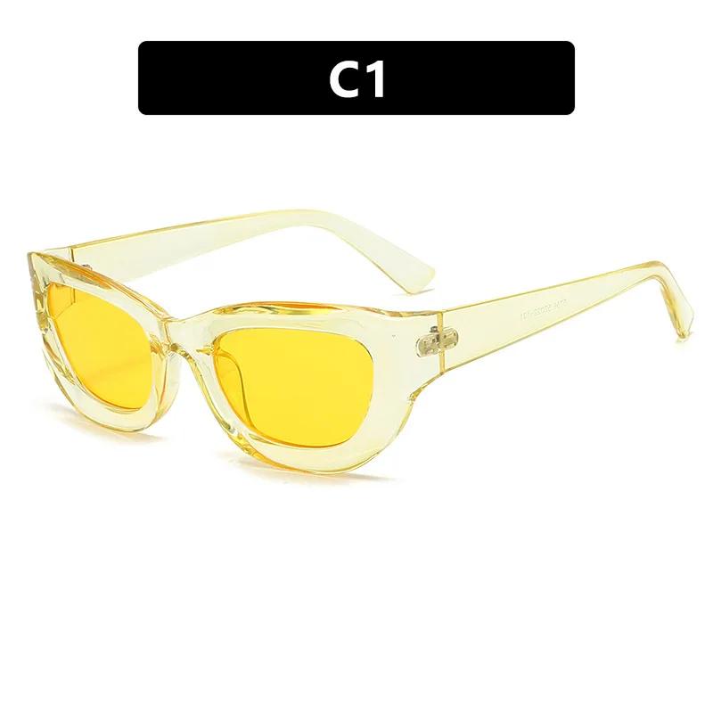 New Women Rectangle Vintage Sunglasses Fashion Design Retro Points Sun Glasses Female Lady Eyeglass Cat Eye Driver Goggles