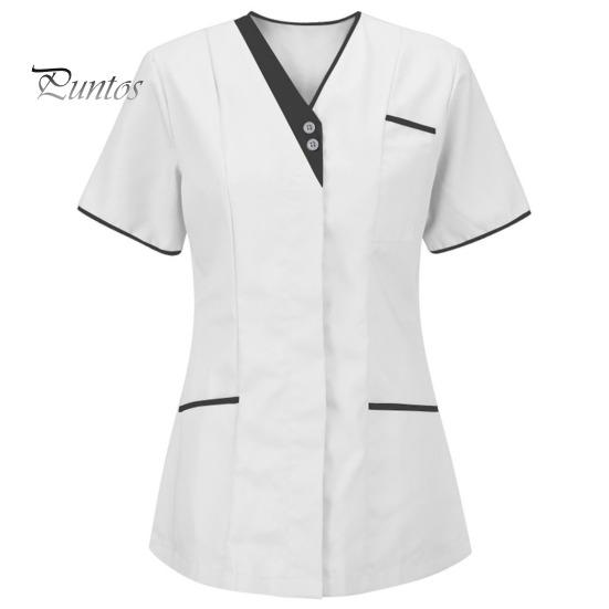 Униформа медсестры, скрабы, топы, женские комбинезоны с v-образным вырезом и короткими рукавами, карманы, лоскутная цветная рабочая одежда для кормления, рабочая одежда