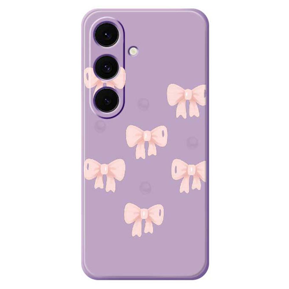 For Samsung Galaxy S25 FE Case Bows Pattern Printing Straight Edge TPU Phone Back Cover