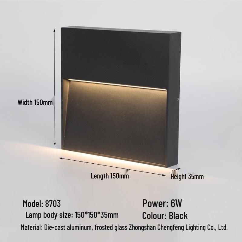 Водонепроницаемый светодиодный светильник для ступеней для наружных пандусов и углов, литой алюминиевый плинтусный светильник