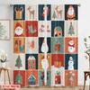 2pcs,2D Plane Printing Popular Curtains Christmas Versatile Polyester (without Rod) Festive Perfect for Living Room, Bedroom,