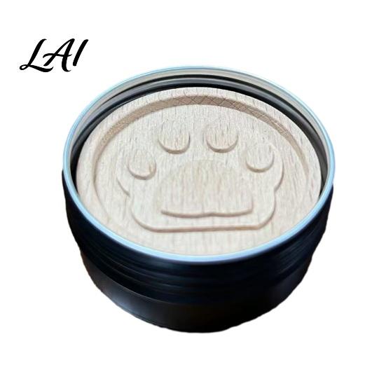 Handcrafted Wood Car Diffuser Wooden Essential with Box Aroma Oil Diffuser Engraved Flower Cat Paw Natural Aromatherapy Patterns