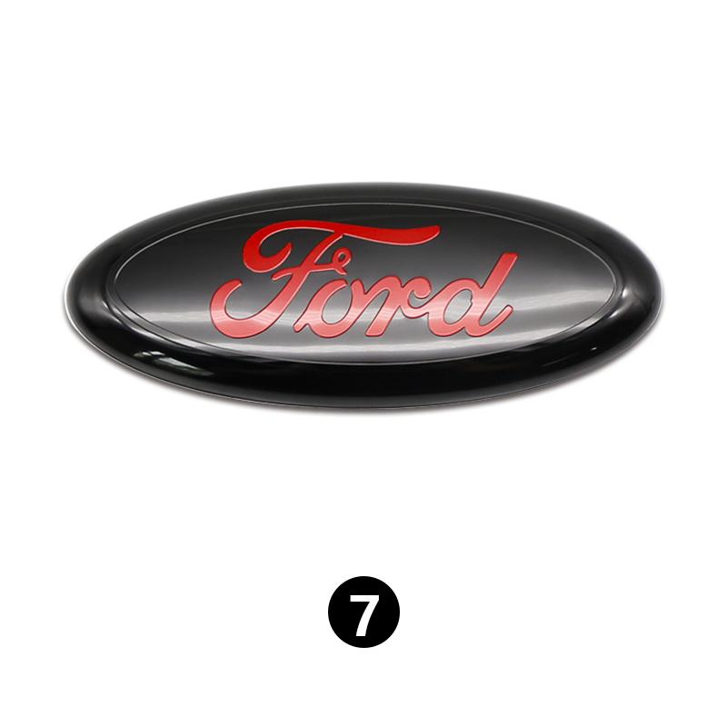 AJJ1 Ford Metal All Sizes Logo For Focus Mondeo Edge Ecosport Fiesta Fusion Rear Trunk Emblem Metal Cover Sticker Badge Classic Blue