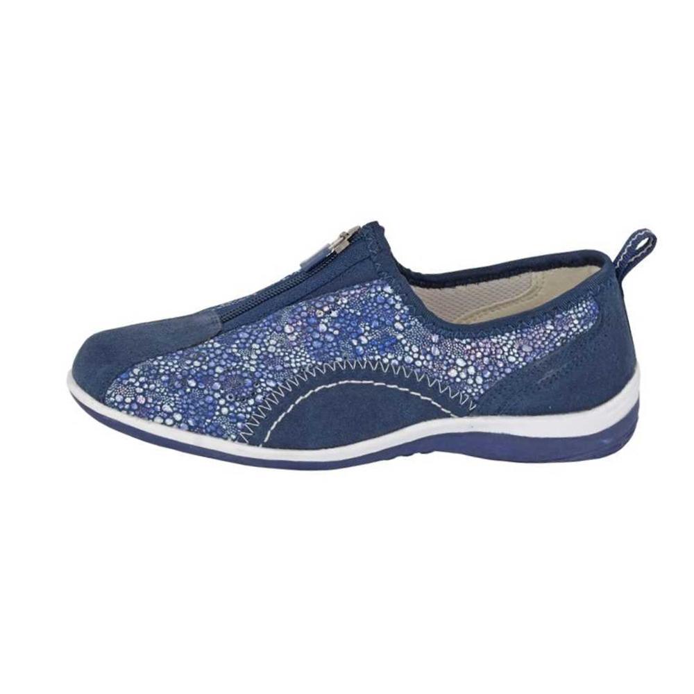 Boulevard Womens/Ladies Leisure Suede Zip Casual Shoes