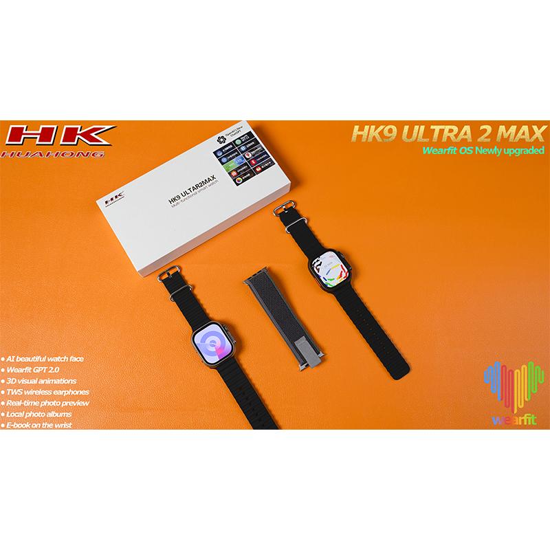2024 Новые умные часы HK9 Ultra 2 Max с экраном Amoled GEN4, локальный музыкальный альбом, 2 ГБ ПЗУ, ChatGPT NFC TWS, умные часы для мужчин и женщин