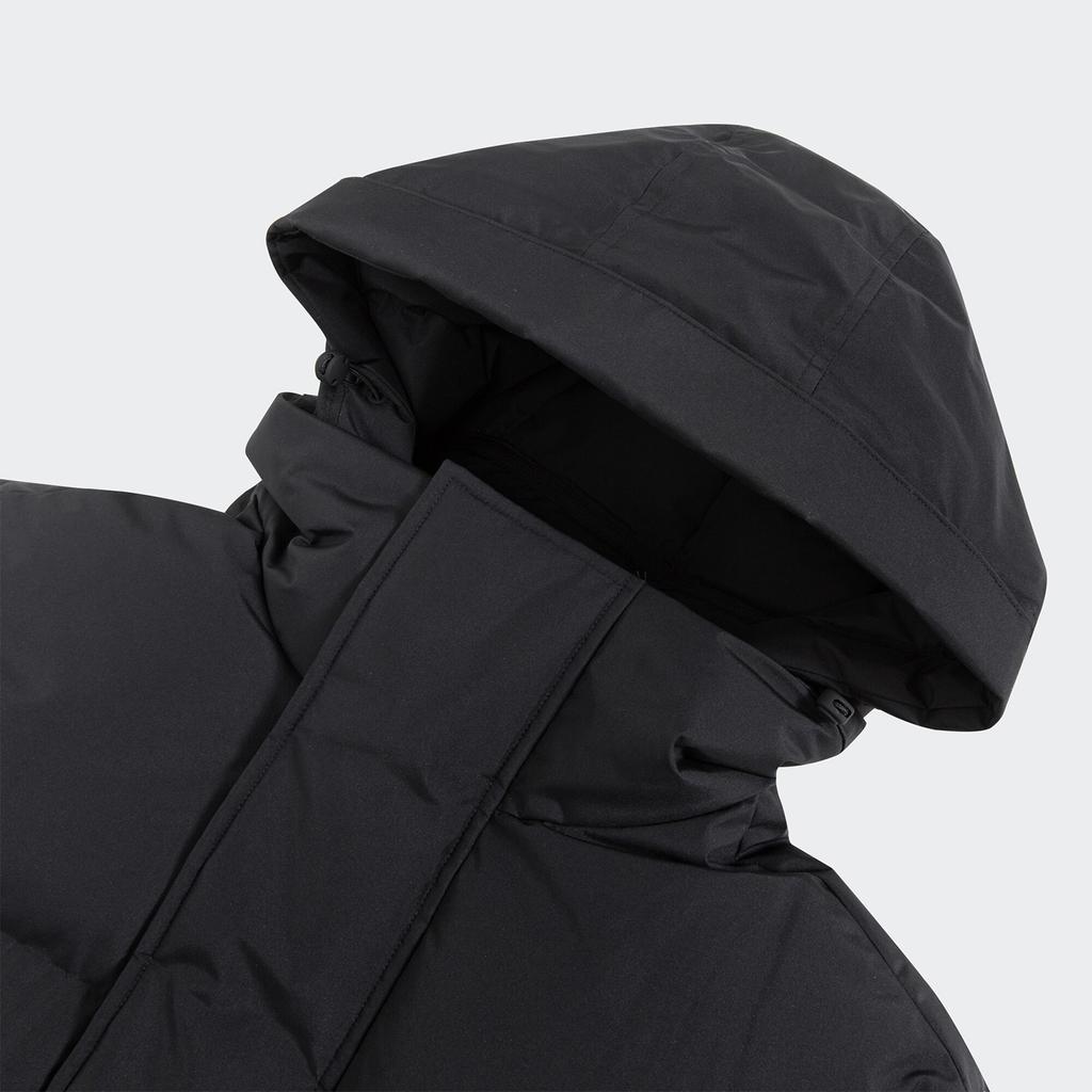 Adidas Originals Trefoil Long Down Jacket With Zip Hood Men Outerwear Black HS7291