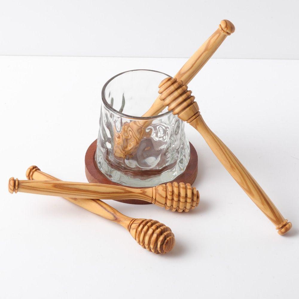 10/15/16cm Wooden Honey Dipper Handmade Wooden Honey Stirrer Honey Stirrer Spoon  Home Kitchen