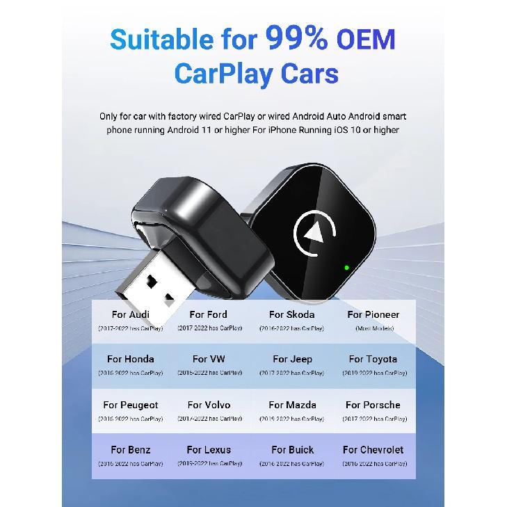 2026 Новый 2-в-1 Проводной и Беспроводной Адаптер CarPlay, Донгл Android Auto, Высококачественный Автомобильный Аксессуар Smart Box 5 ГГц WiFi Type-C/USB