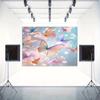 2D flat background cloth - butterfly landscape pattern photography background screen  multifunctional home decoration