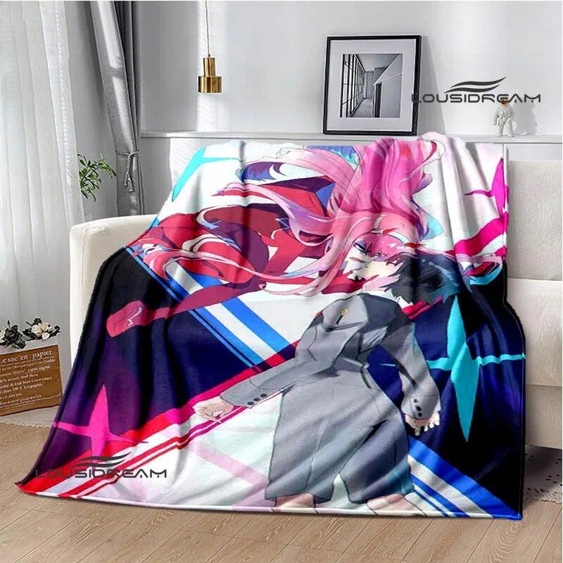 Одеяло «ДАРЛИНГ во Франксе» с героями мультфильмов, фланелевое теплое одеяло, мягкое и удобное одеяло, одеяло для пикника, подкладка для кровати, подарок на день рождения