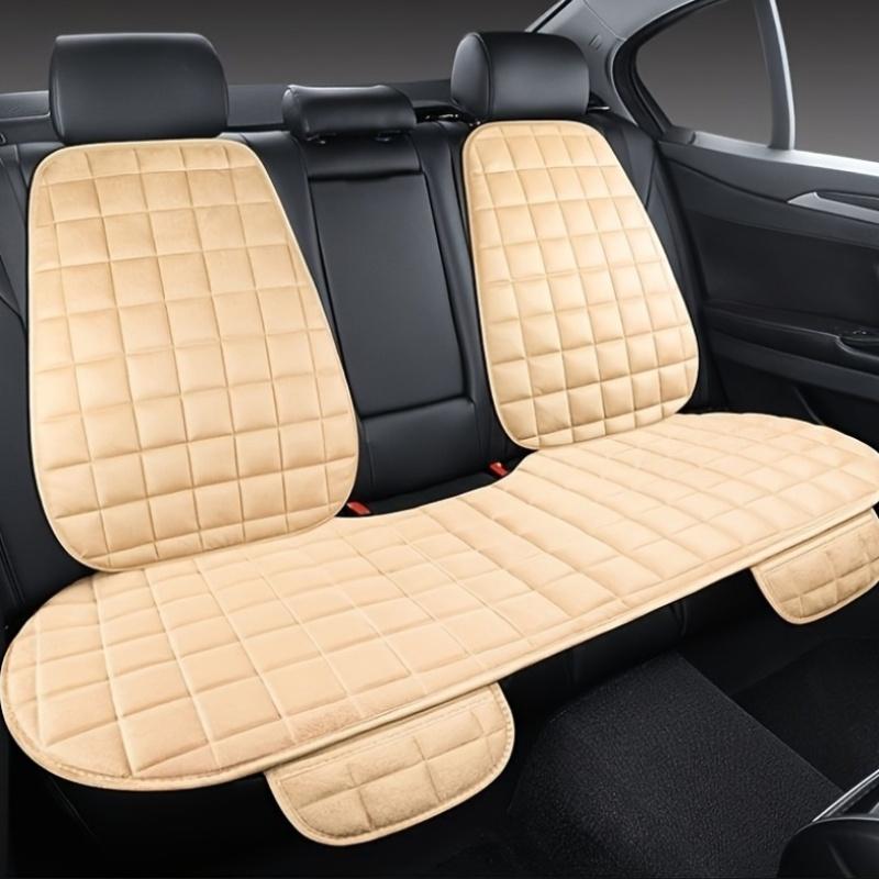 Плюшевая подушка на заднее сиденье со спинкой - Дышащая защитная накладка для салона автомобиля, мягкий стеганый дизайн, ручная стирка, подходит для большинства автомобилей