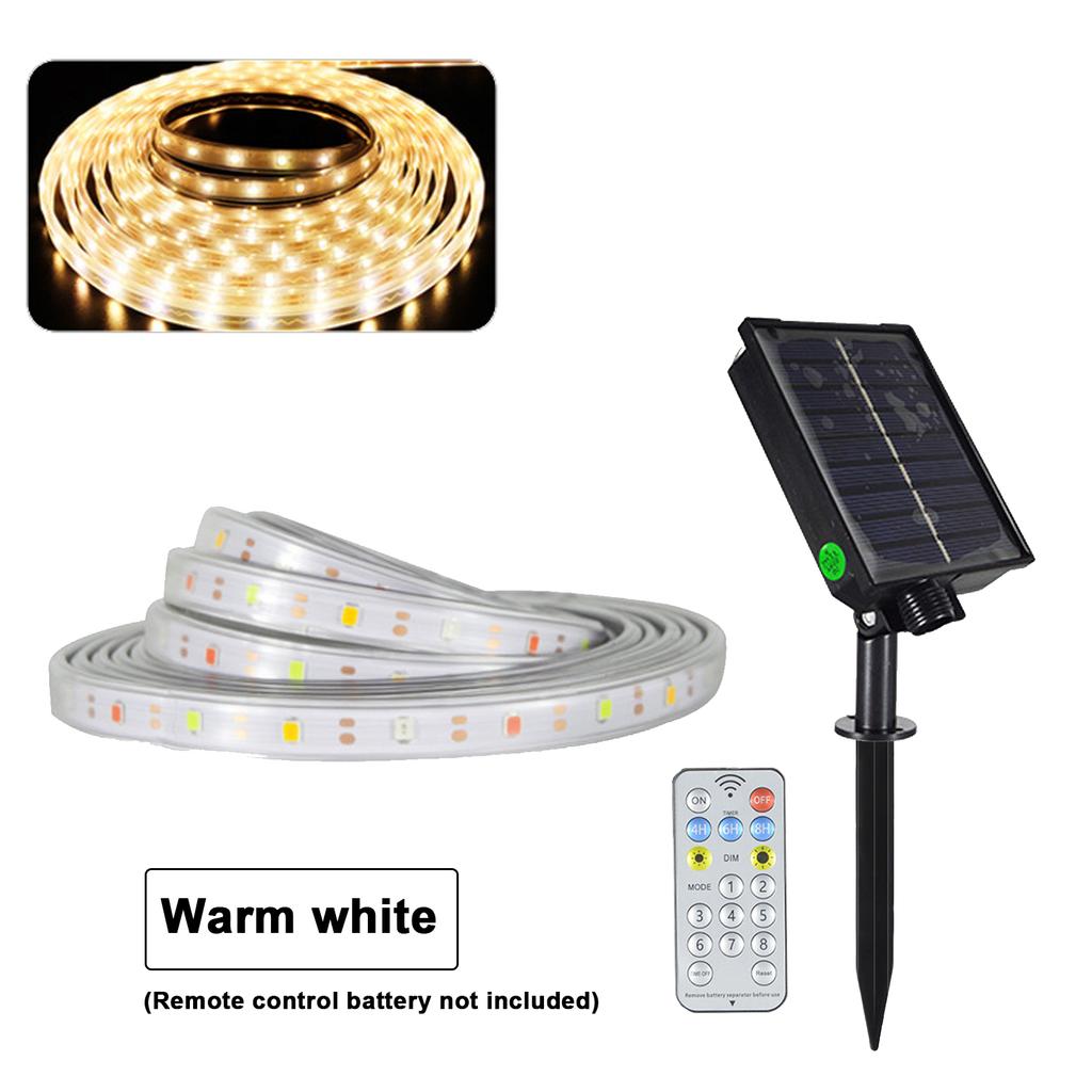 5V Solar LED Light Strip High Density Waterproof Flexible Ribbon Lamp Colorful Warm White 320LEDs/M 3M 5M 10M 20M Garden Decor
